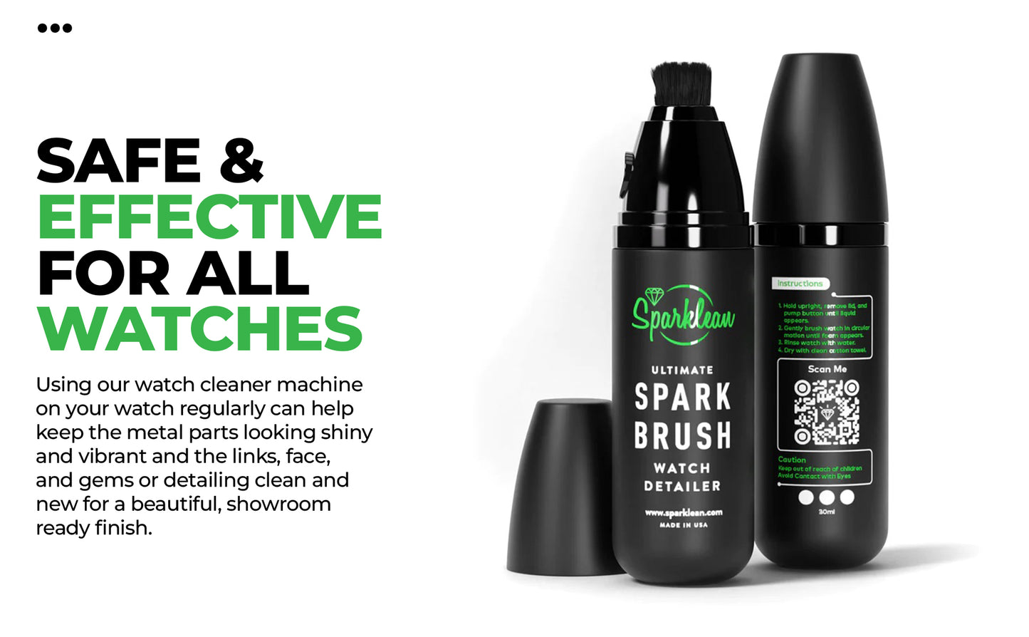SparkBrush Bristle morbido Gentle su tutti i metalli, gioielli e orologi