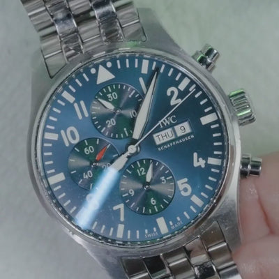 Step 2, wait then brush: soft brush on a watch case and bracelet (real footage, muted loop)