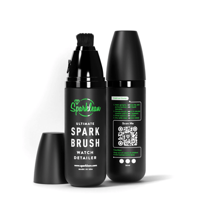 SparkBrush™ — soft-bristle cleaning brush safe on Rolex, Patek, Cartier bracelets and prong settings