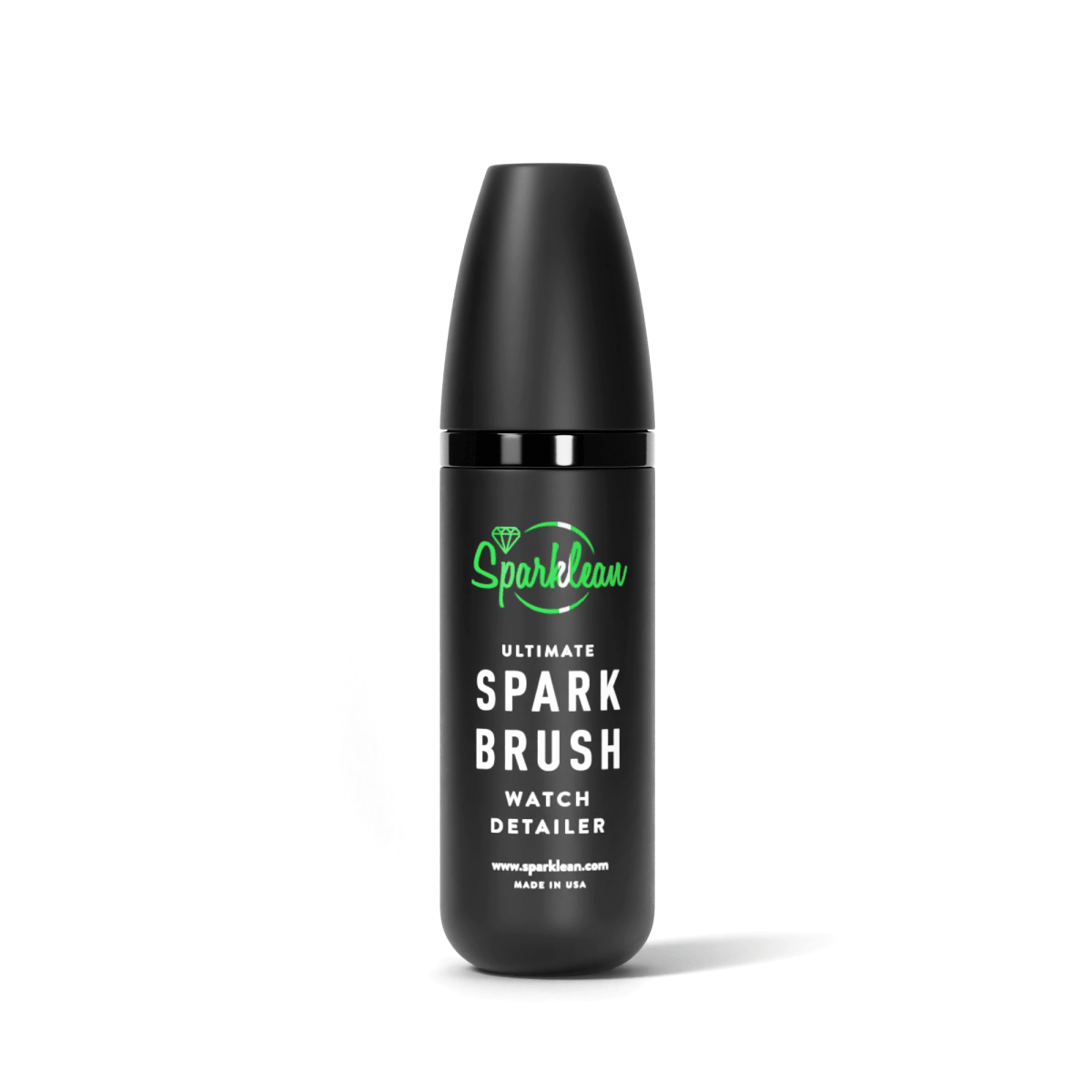 SparkBrush™ by Sparklean® — soft-bristle precision brush for luxury watches and fine jewelry. Pre-filled with plant-based cleaning solution