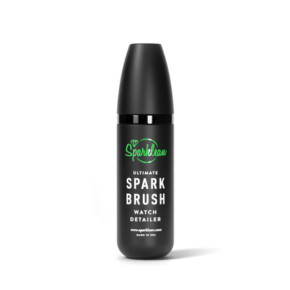 SparkBrush™ by Sparklean® — soft-bristle precision brush for luxury watches and fine jewelry. Pre-filled with plant-based cleaning solution